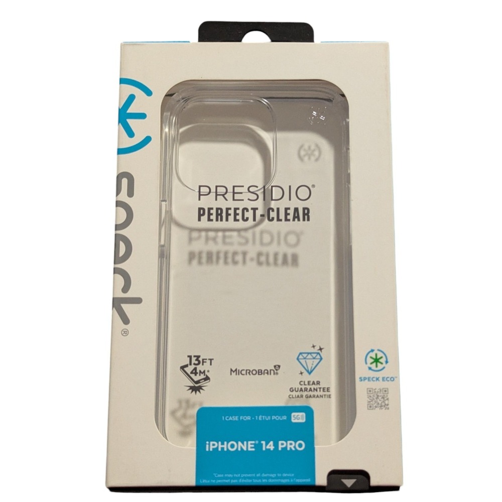 J4. Speck Presidio Case For Apple iPhone 14 Pro (6.1 Pro‎ 2022) ,  Perfect-Clear